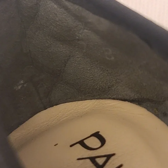 Paul Mayer Black Quilted Ballet Flats with Patent Cap Toe - Picture 11 of 13